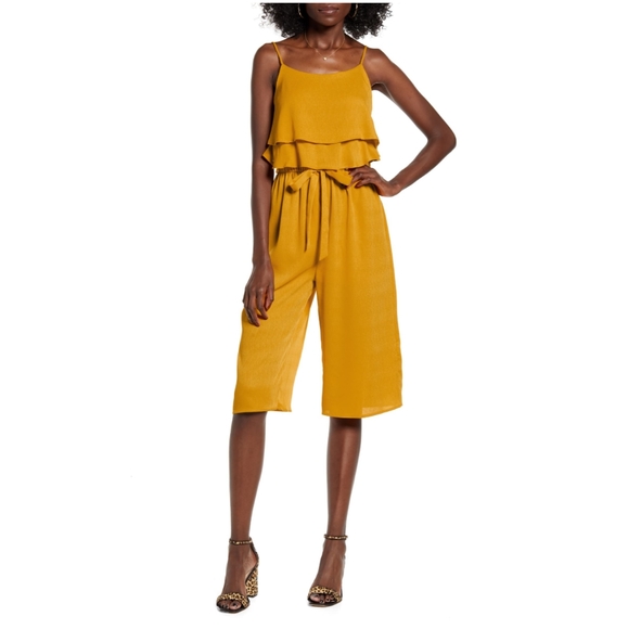 one clothing Pants - New One Clothing yellow jumpsuit crop romper